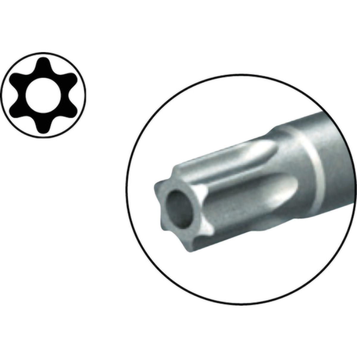 ヘクスローブビット穴付ＭＧ付　Ｔ２０Ｘ６５Ｈ
