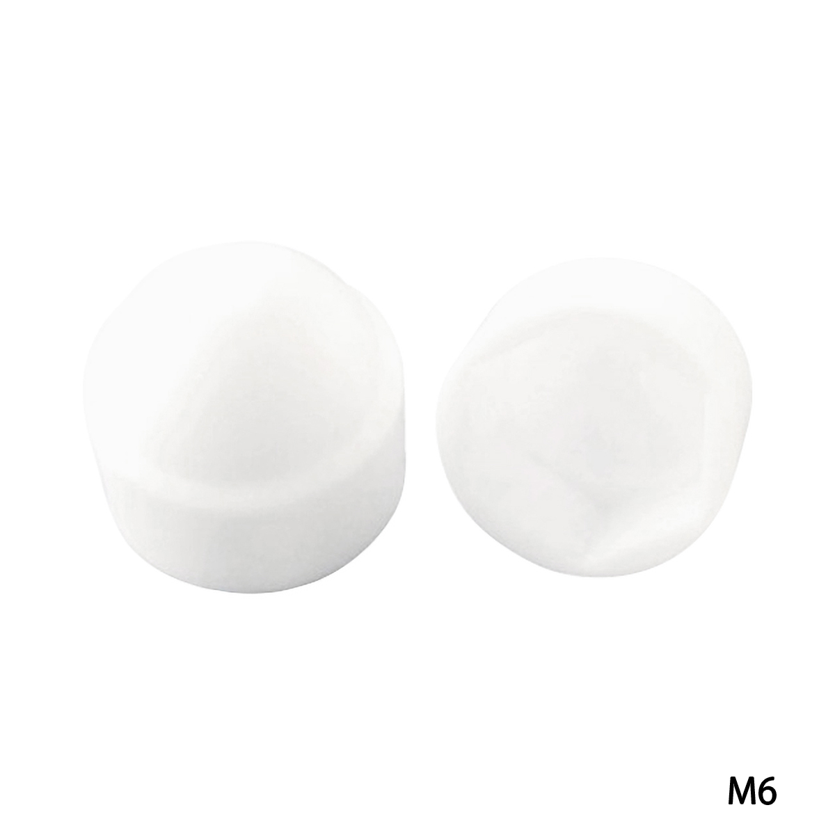 ボルトナットキャップ　ポリエチレン　白　Ｍ６　１０個入