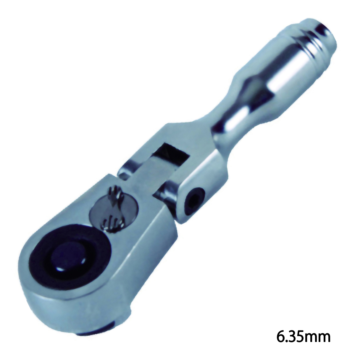 首振りショートラチェットハンドル　６．３５ｍｍ