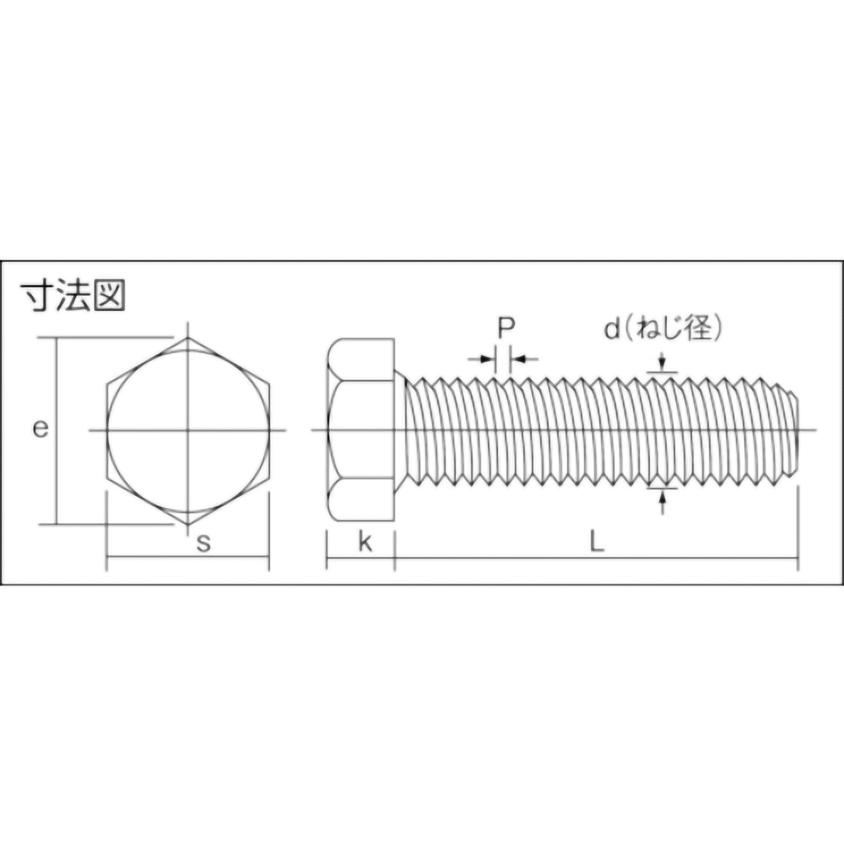 六角ボルト　溶融亜鉛メッキ　全ネジ　Ｍ６×２０　４０本入