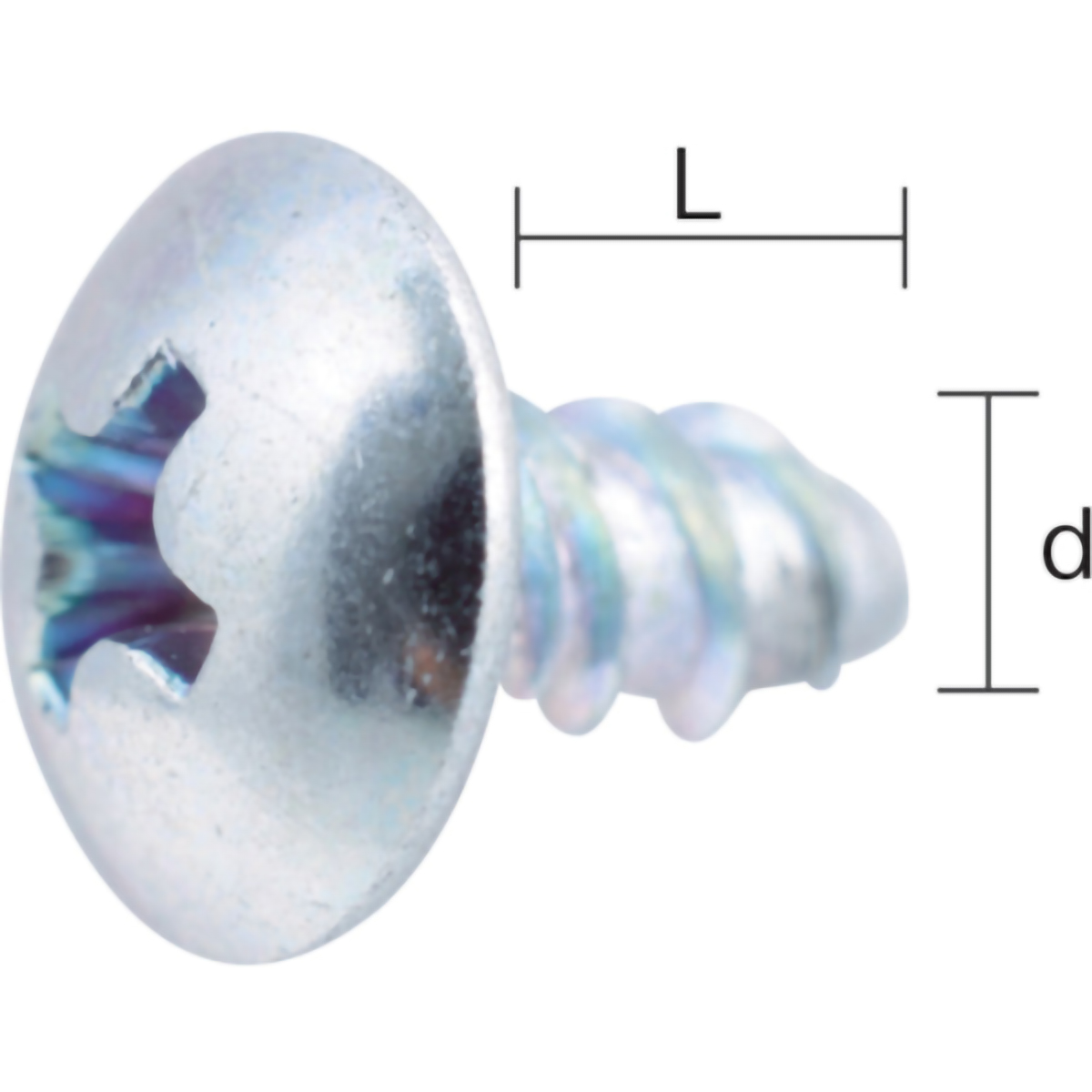 薄板用トラスタッピングねじ　１種Ａ　三価白　Ｍ４×１０　８５本入