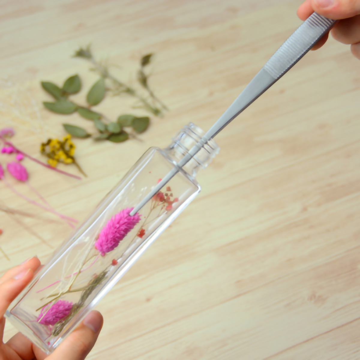 ステンレスピンセット　ロング３００ｍｍ直（先端ギザ）