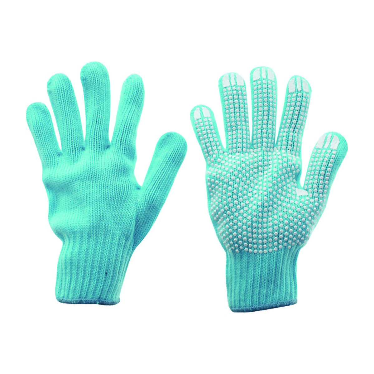 カラーナイロンすべり止め付軍手　青