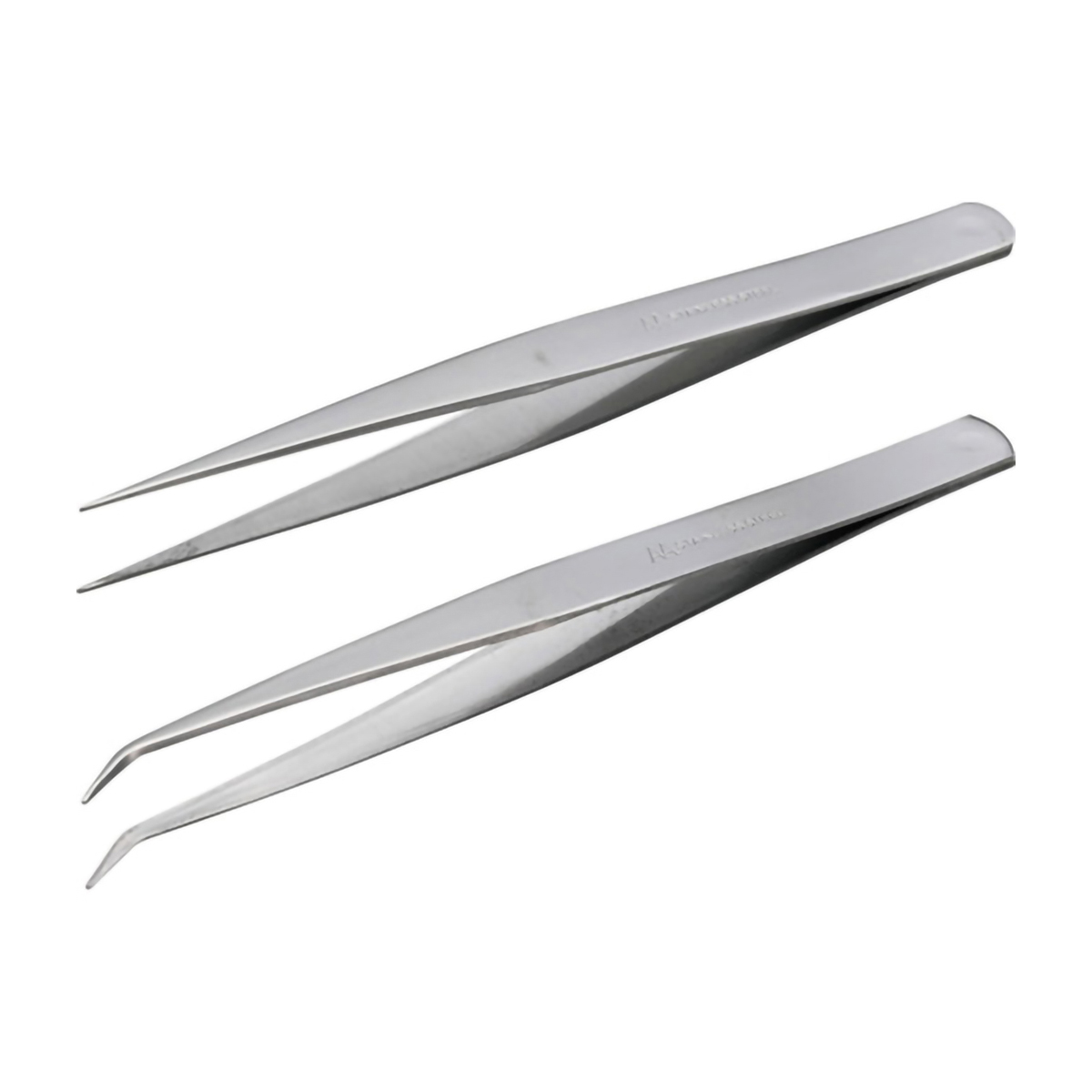 ピンセット　ＡＡ１５０ｍｍ　２本組　（直・先曲）