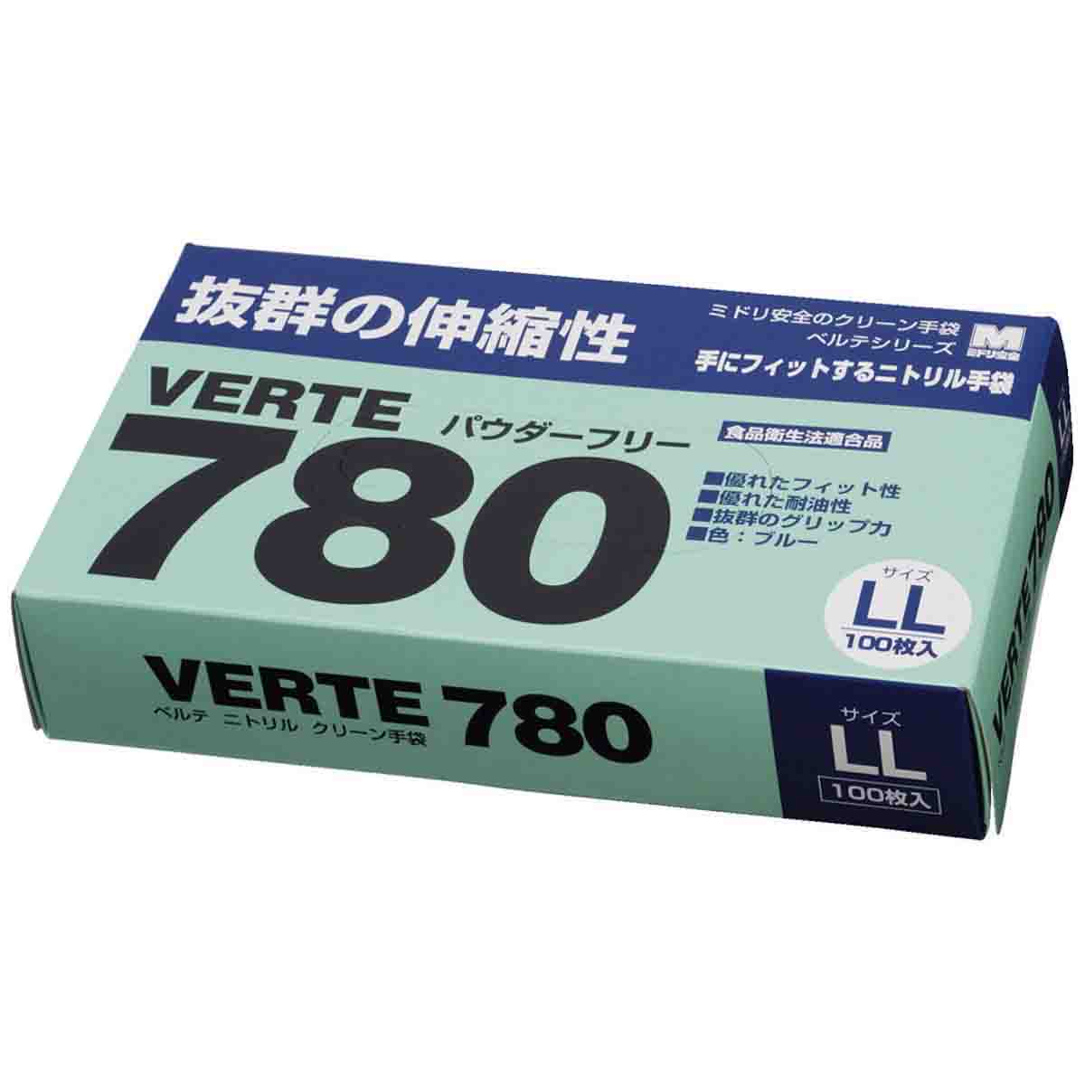 ディスポタイプ（ベルデ780） ニトリル製ソフト手袋（100枚入