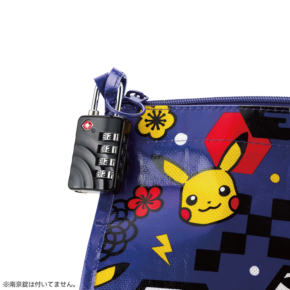 キャリーオンできるお土産バッグ 和柄ピカチュウ総柄