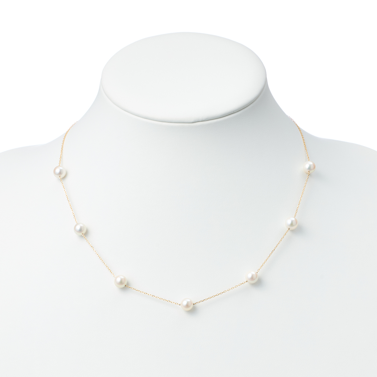 【maison de perle】アコヤ真珠ステーションネックレスK18