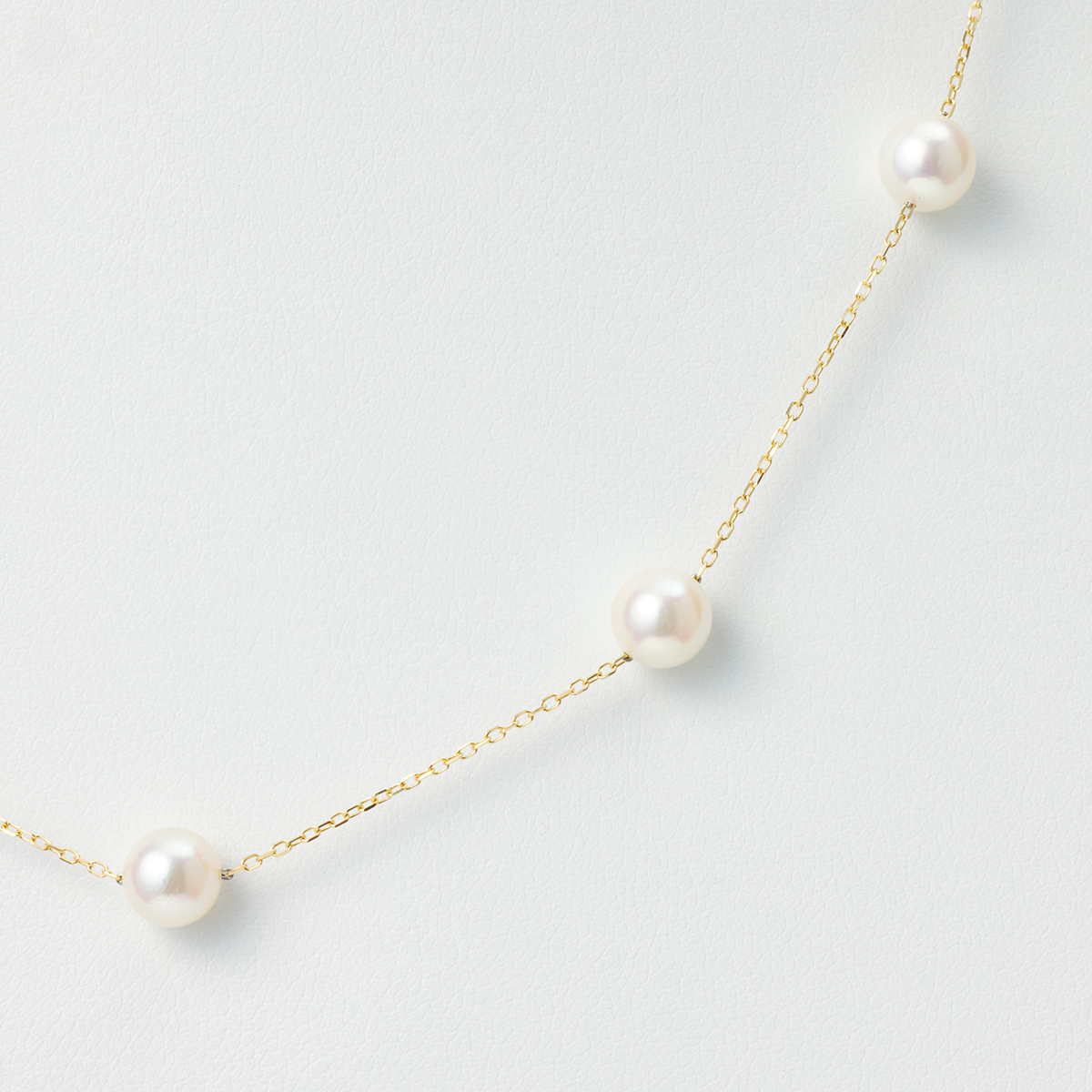 【maison de perle】アコヤ真珠ステーションネックレスK18