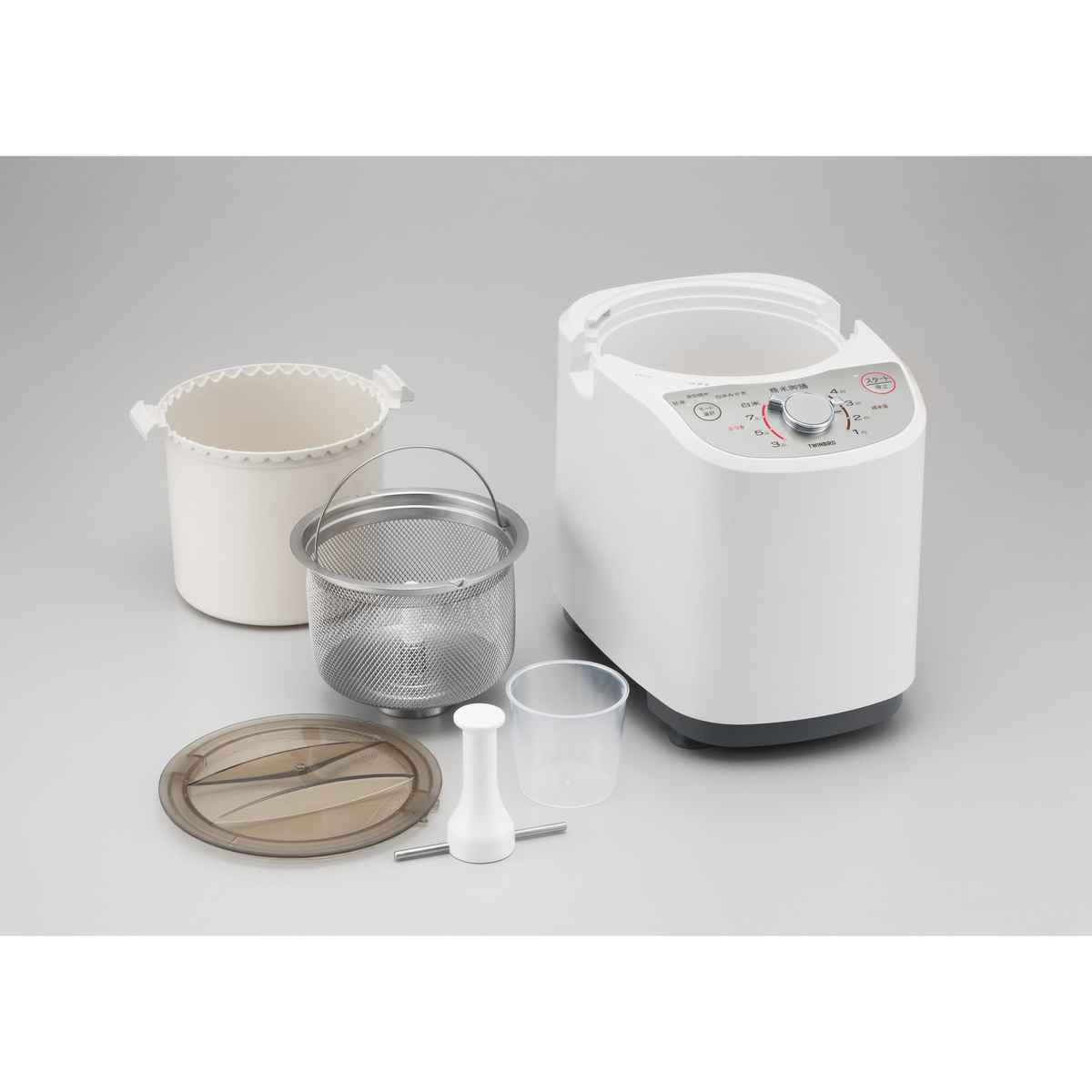 【ツインバード】コンパクト精米器「精米御膳」MR-E520W