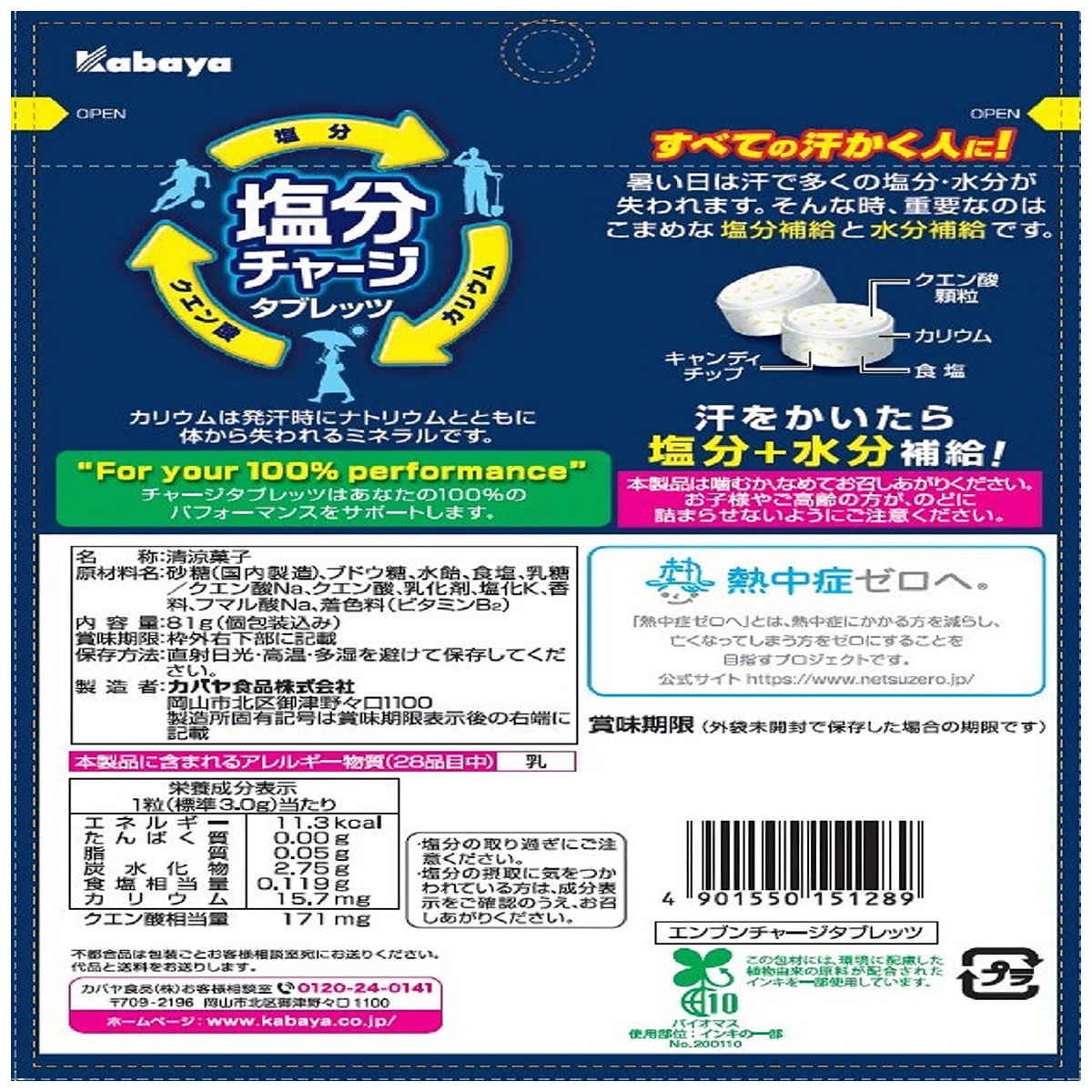 塩分チャージタブレッツ