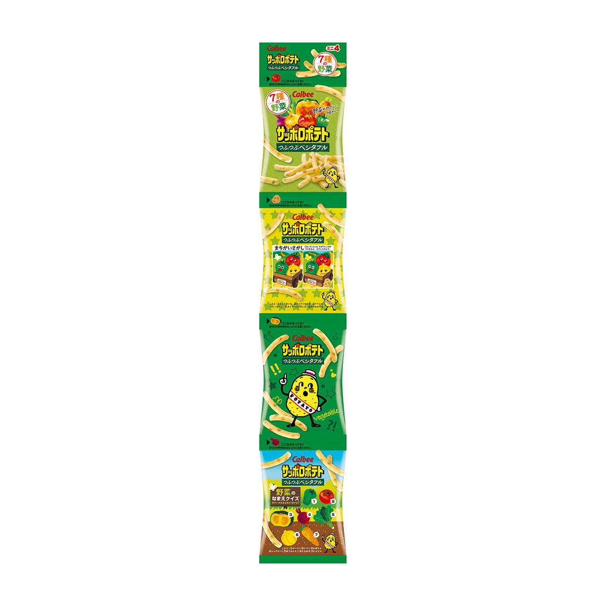 36gサッポロポテトつぶつぶベジミニ４