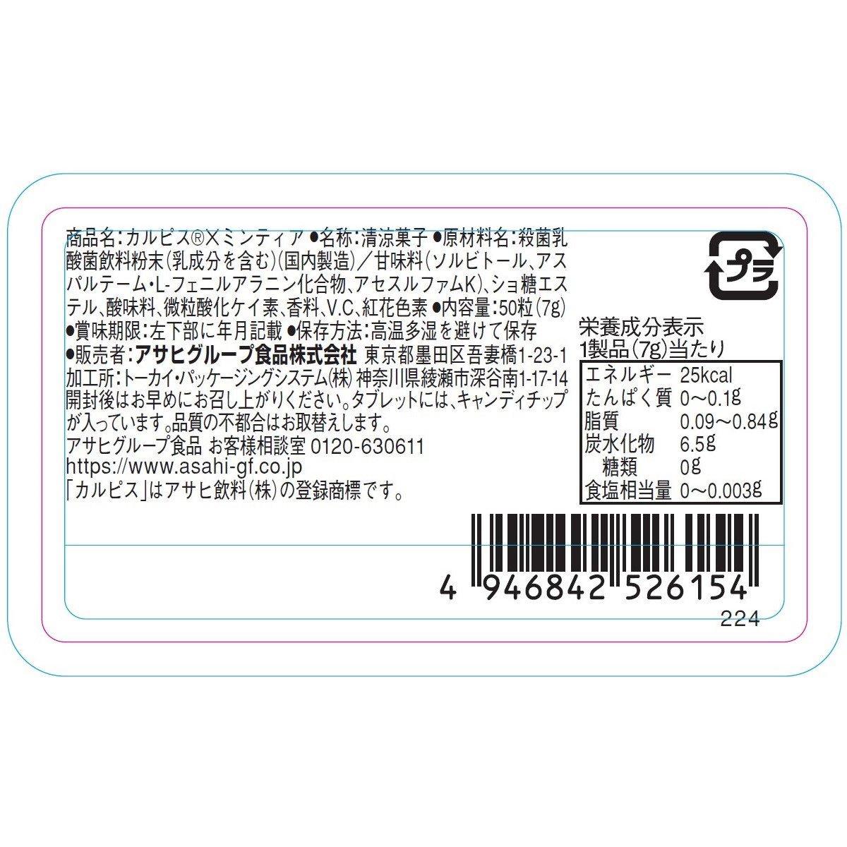 「カルピス」×ミンティア