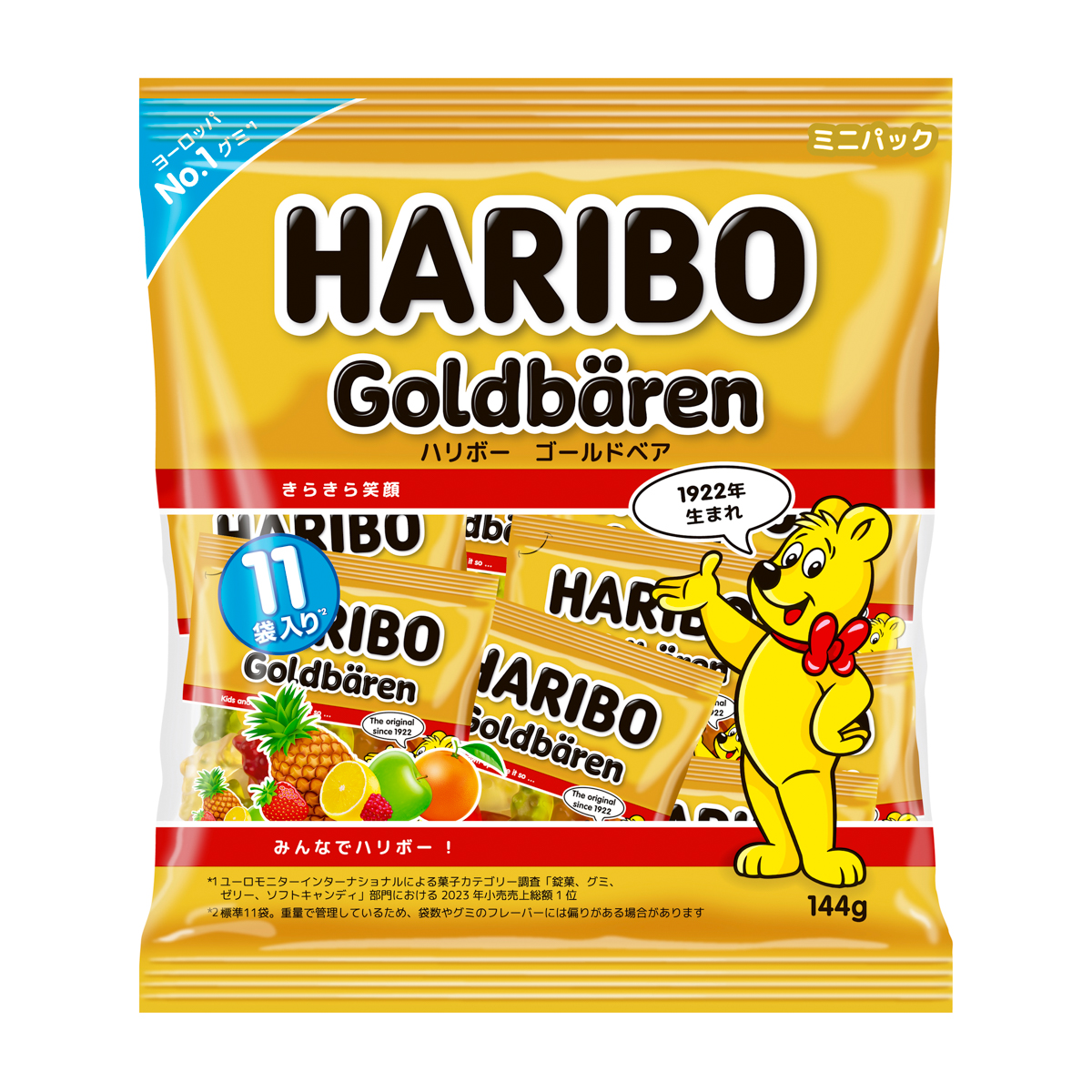 ハリボー　ミニゴールドベア 144g 260531