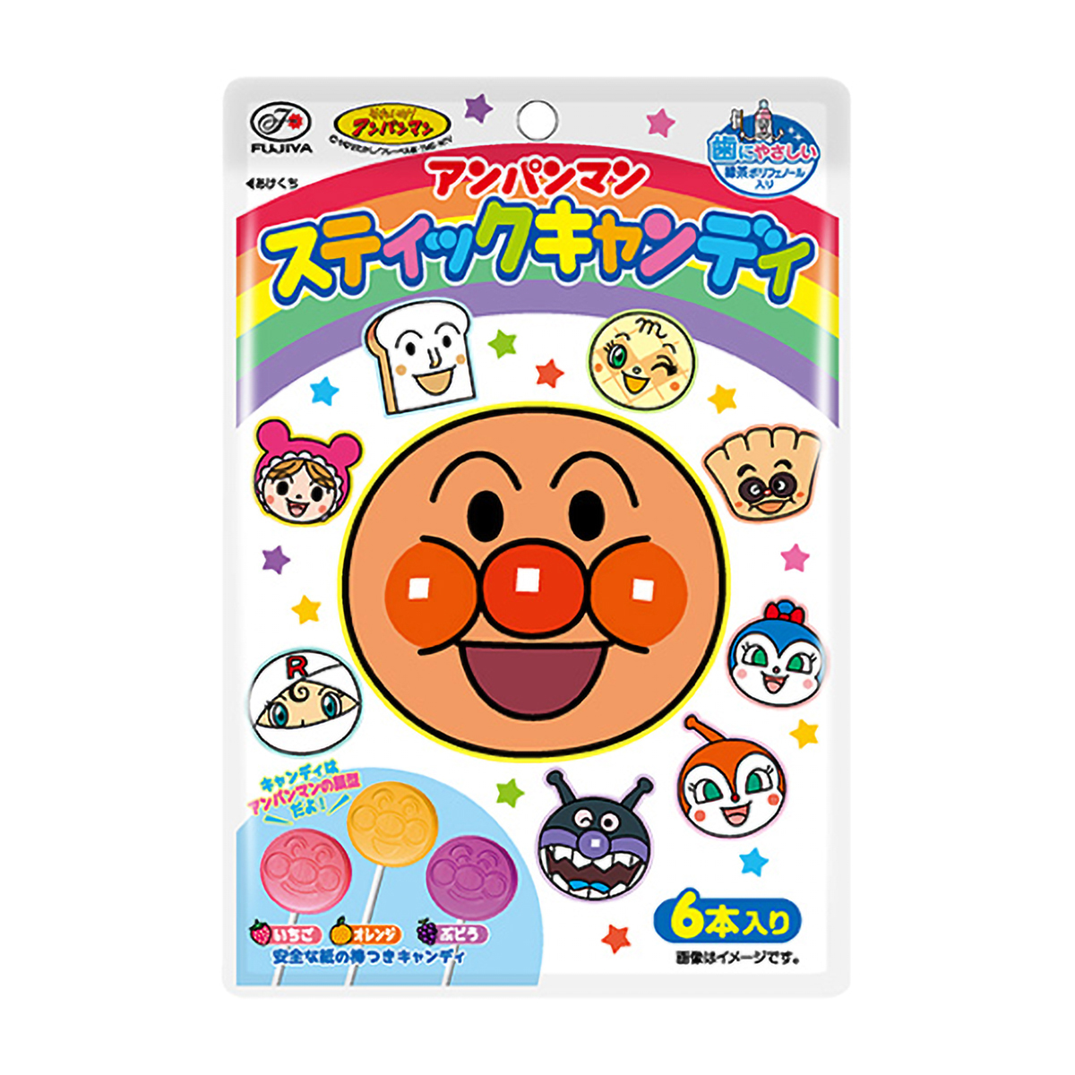 不二家　アンパンマンスティックキャンディ　６本