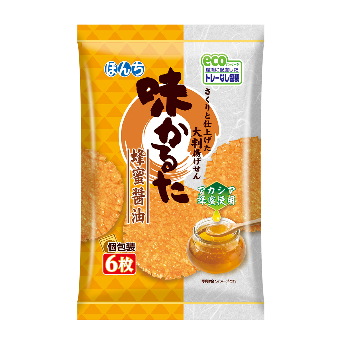 ぼんち　味かるた蜂蜜醤油６枚　６枚