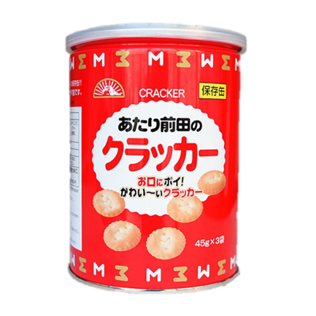 前田製菓　保存缶　あたり前田のクラッカー（プルニエ）　４５ｇ×３袋