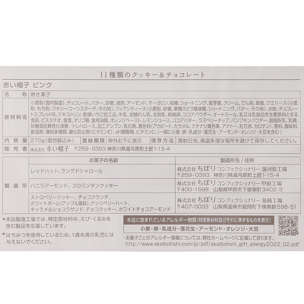 赤い帽子　赤い帽子ピンク　２７９ｇ 260316