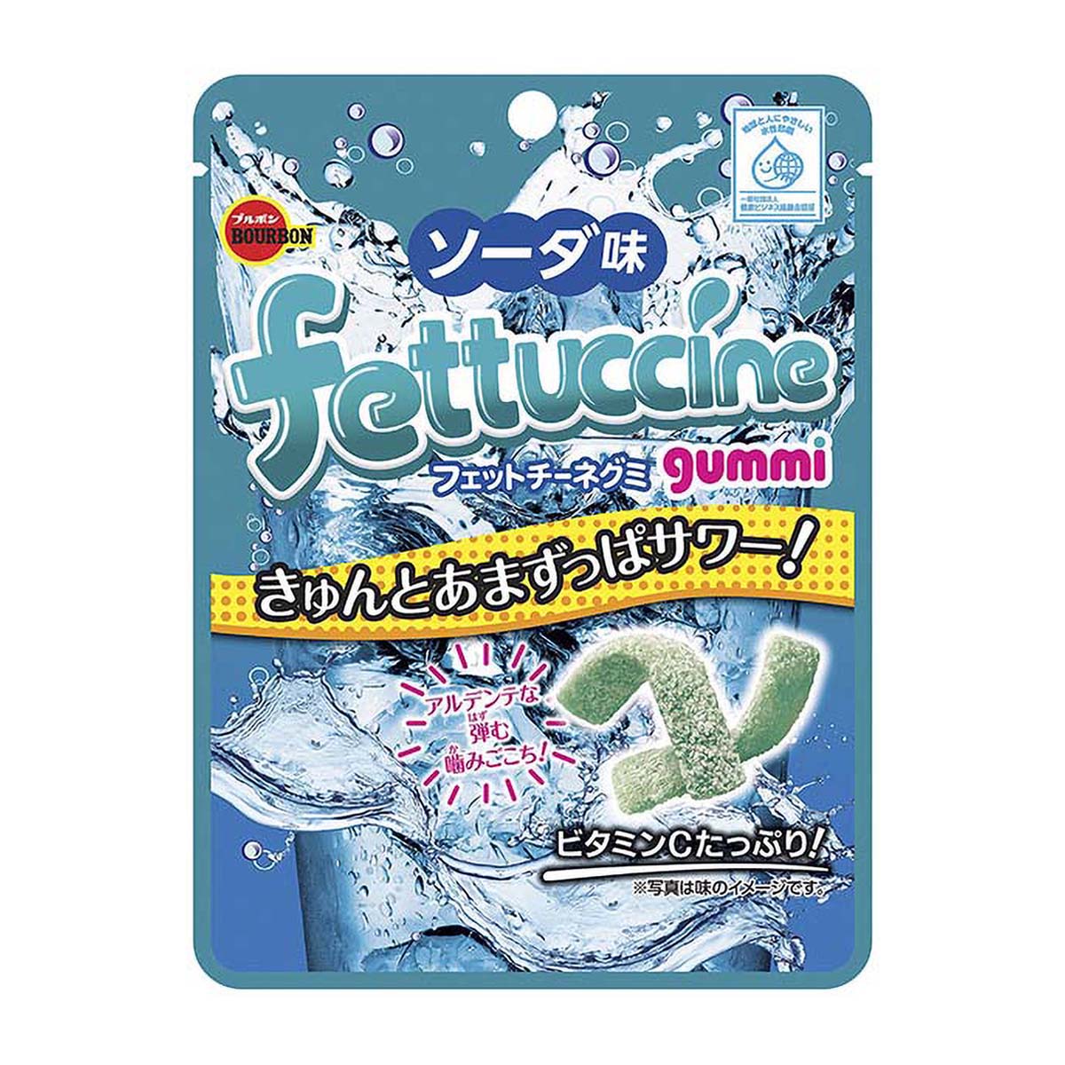 ブルボン　フェットチーネグミソーダ味　５０ｇ