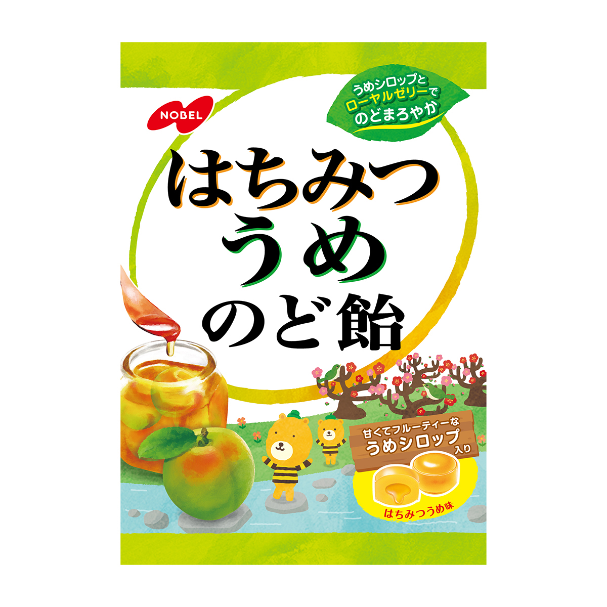 ノーベル　はちみつうめのど飴　110g