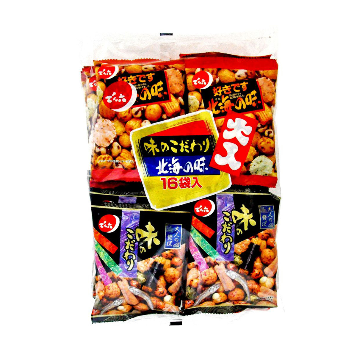 でん六 大入16袋 ペアパック 336g | かぜとゆきオンラインショップ