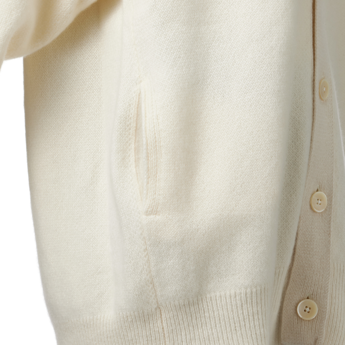 カシミコベビーカシミヤスムース編みカーディガン