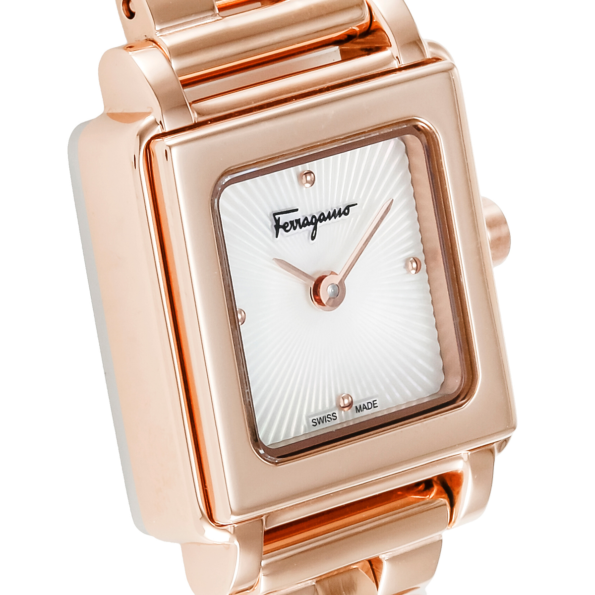 FERRAGAMO フェラガモ 腕時計 SQUARE(スクエア) ローズゴールド SFBY00419
