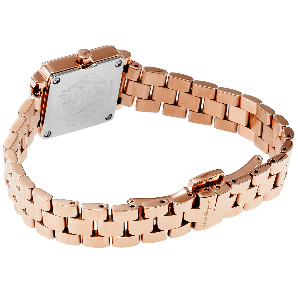 FERRAGAMO フェラガモ 腕時計 SQUARE(スクエア) ローズゴールド SFBY00419