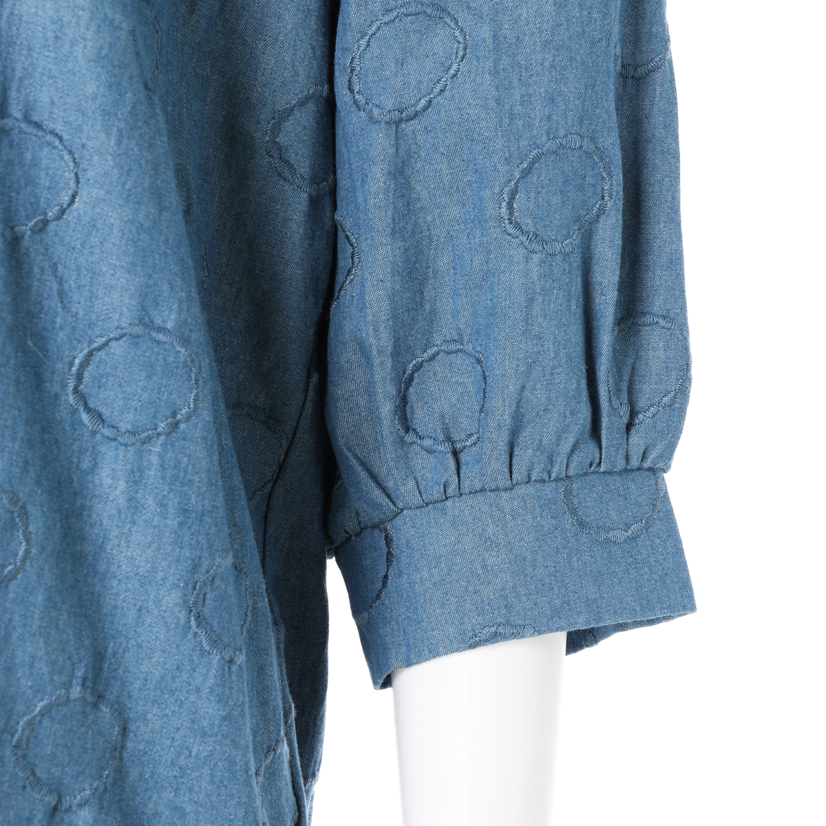 デニム丸紋刺繍チュニック