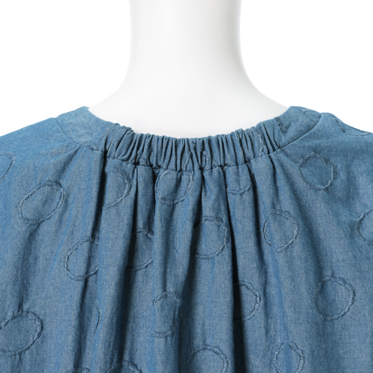 デニム丸紋刺繍チュニック