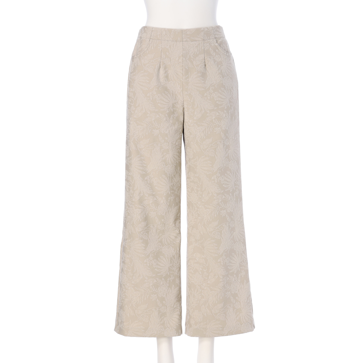 リーフ柄ジャガードパンツ | かぜとゆきオンラインショップ