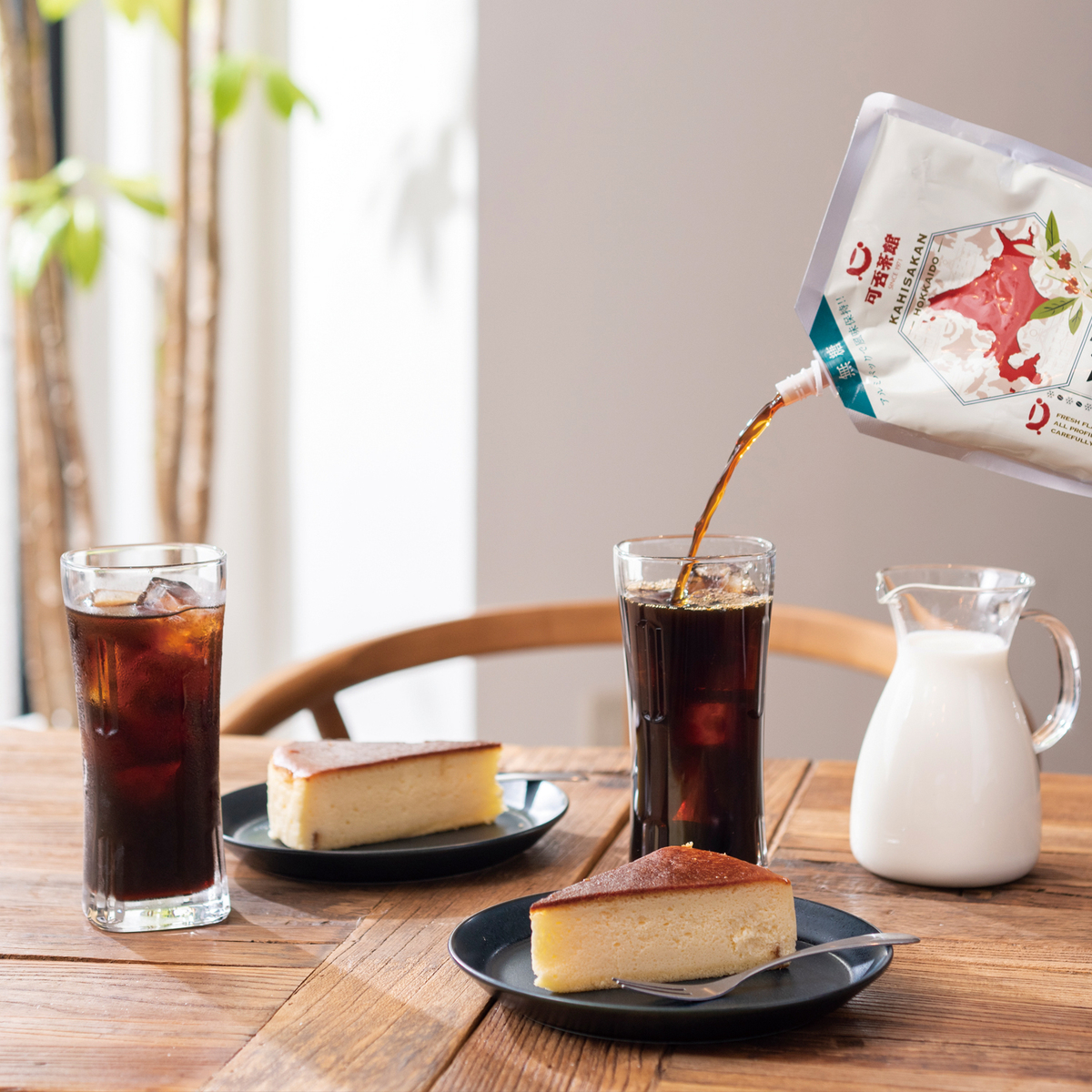 可否茶館 北海道焙煎アイスコーヒー（無糖）1000ml