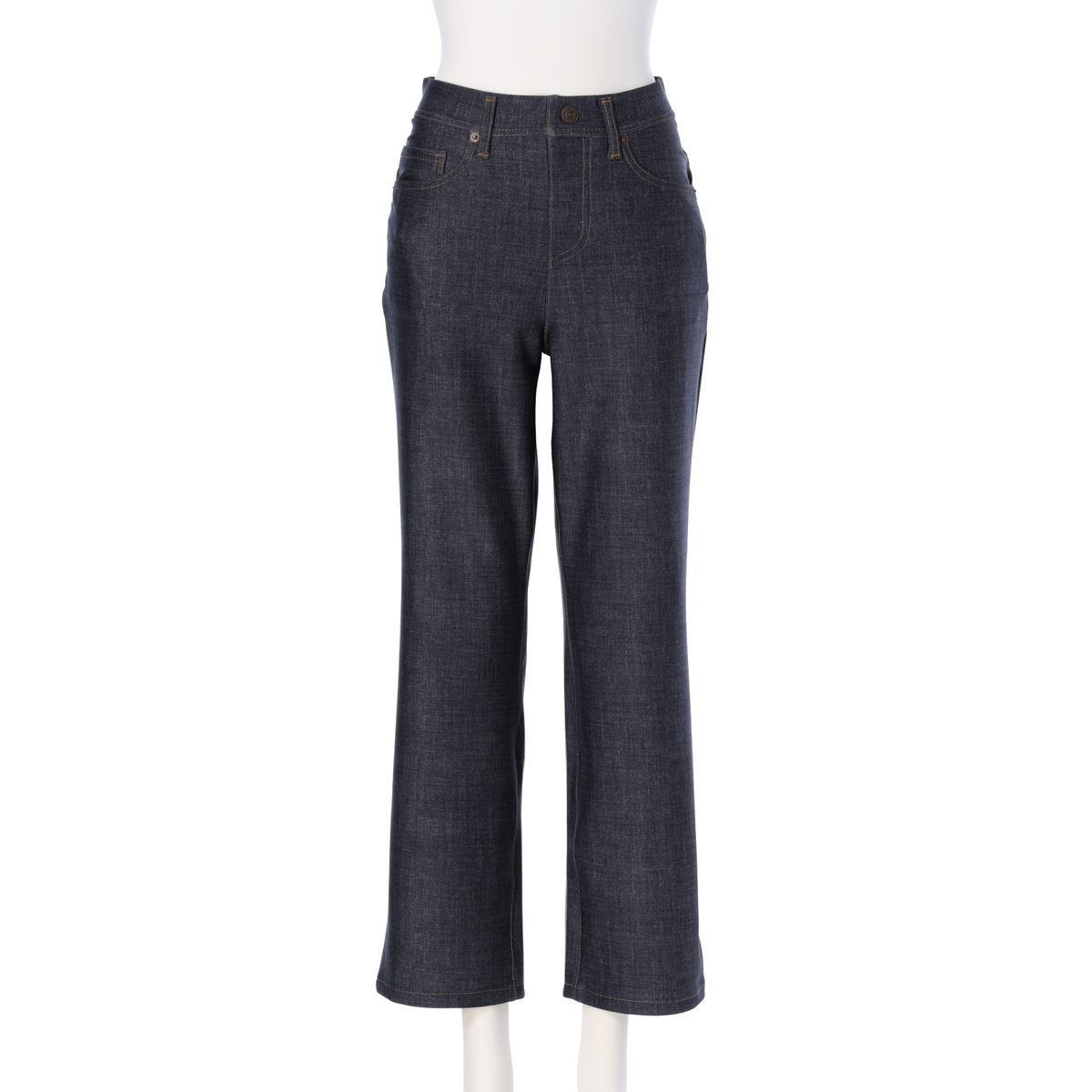 【BOBSON】210ハイテンションデニム風パンツ：ストレート