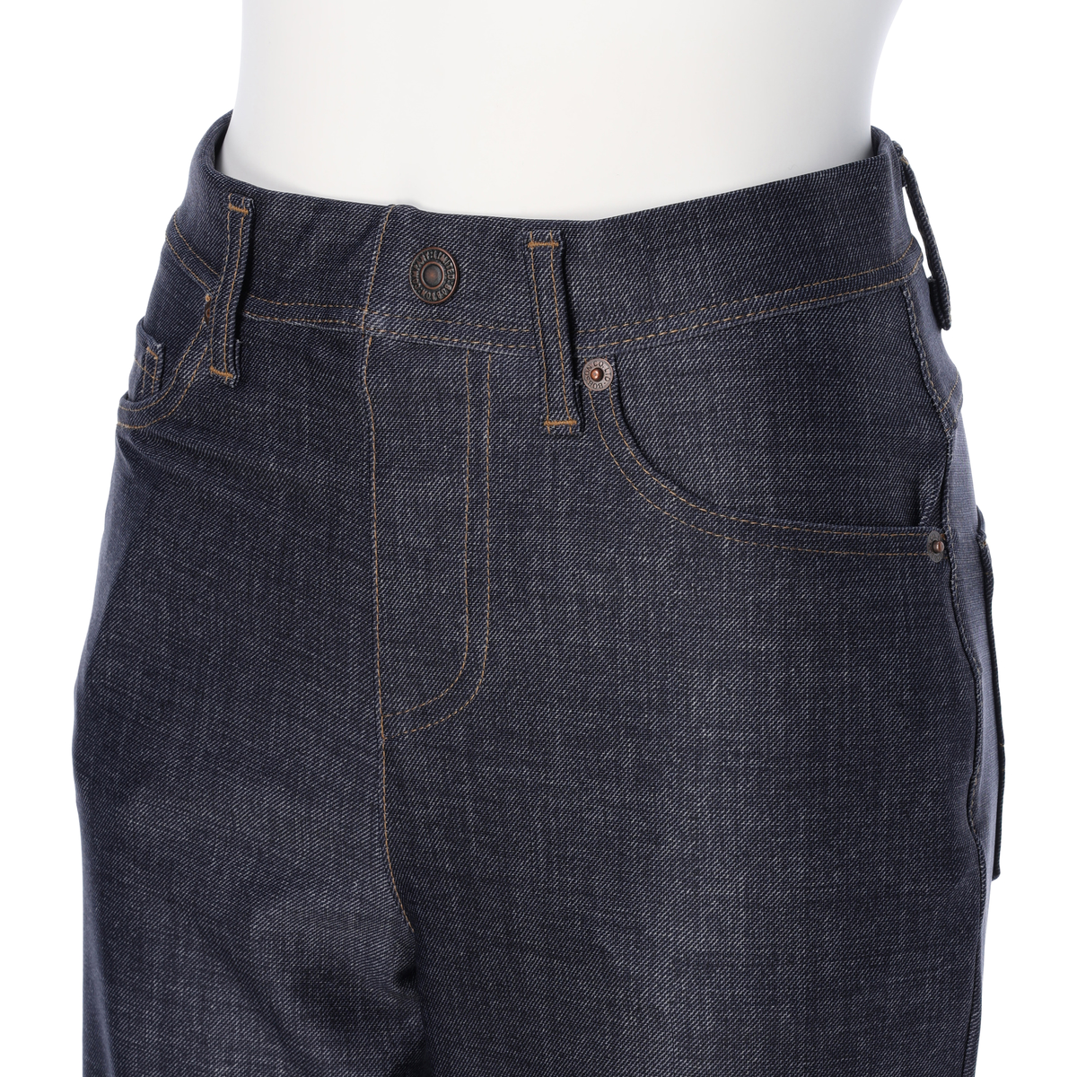 【BOBSON】210ハイテンションデニム風パンツ：ストレート