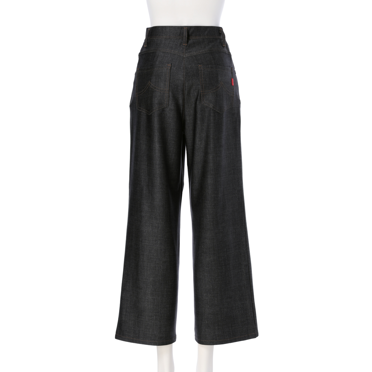 【BOBSON】210ハイテンションデニム風パンツ：セミワイド