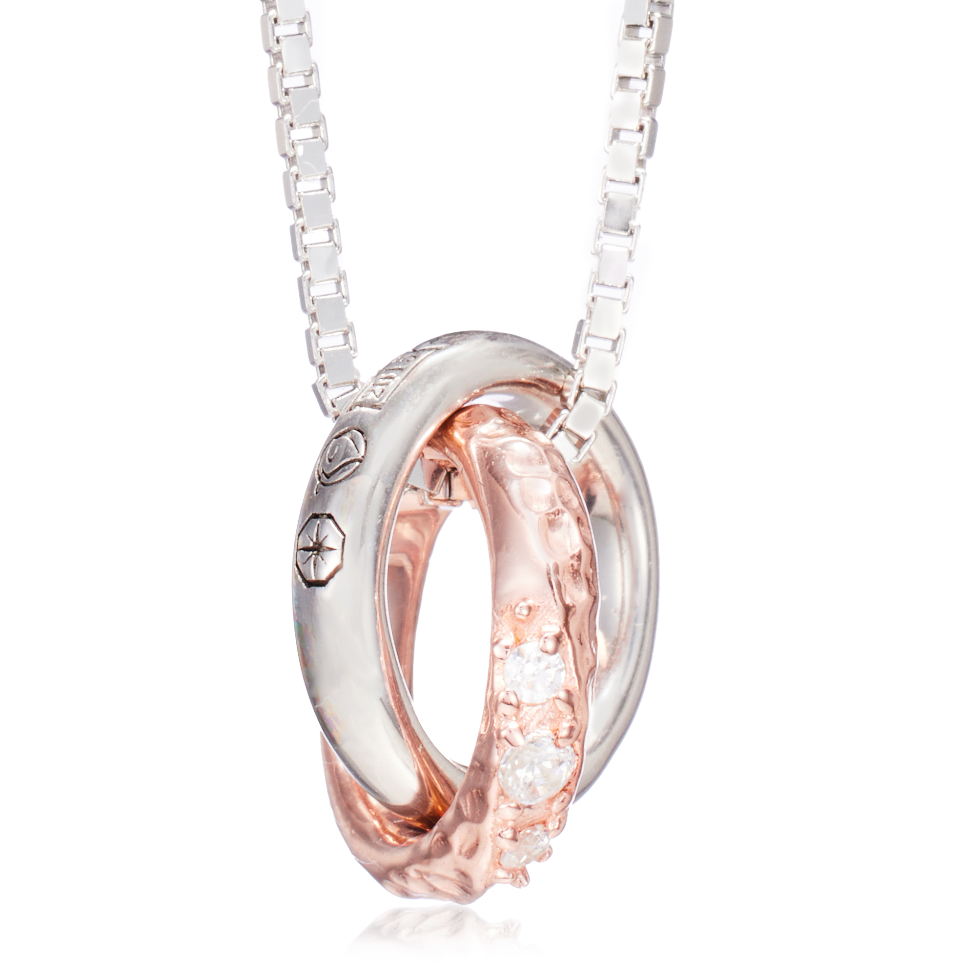 Velvet Lounge ヴェルヴェットラウンジ インターセクトペンダント シルバー×ピンクゴールド VLP134-W&PG