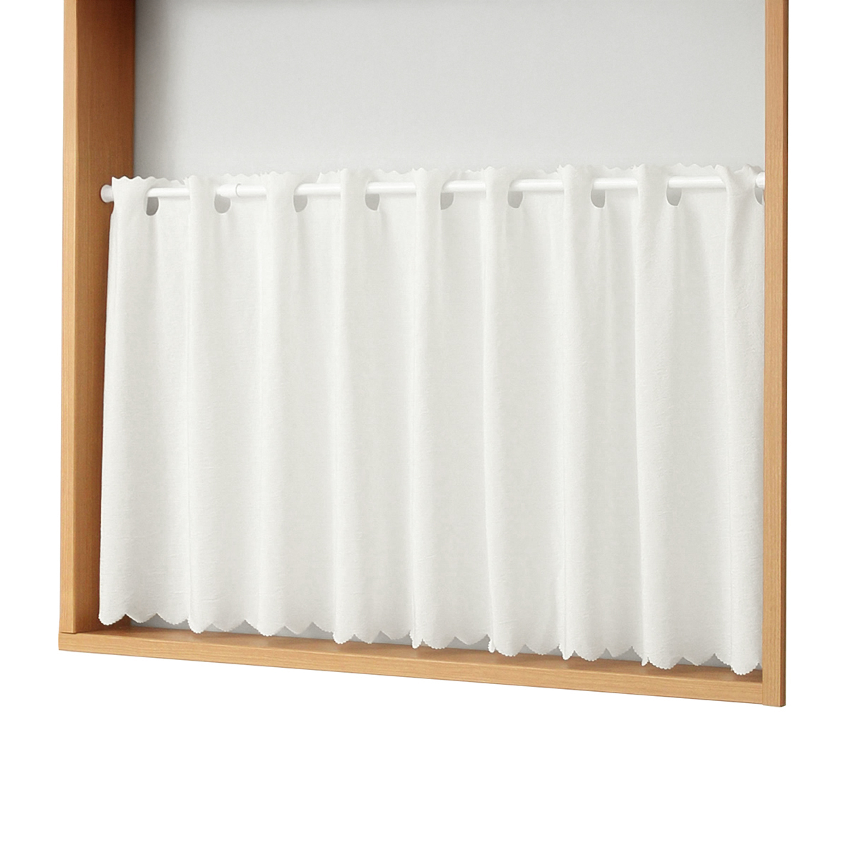 【カフェカーテン】ピクシーカフェＷＨ　巾145×丈90cm