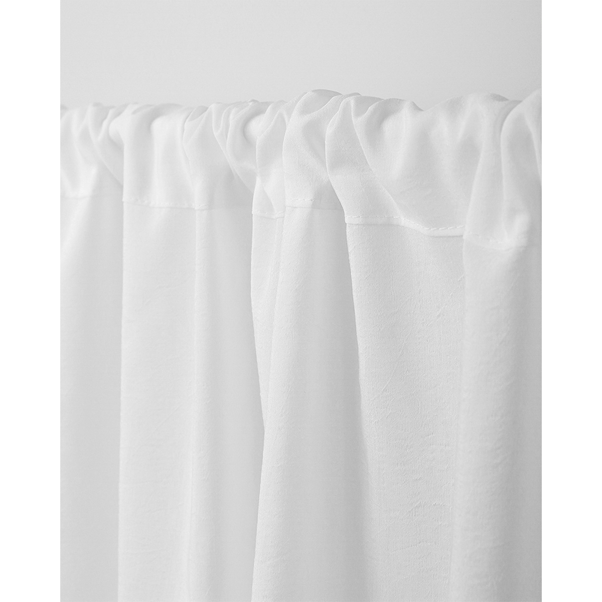 【トリム付きカフェカーテン】ピクシートリムカフェＷＨ　巾60×丈80cm