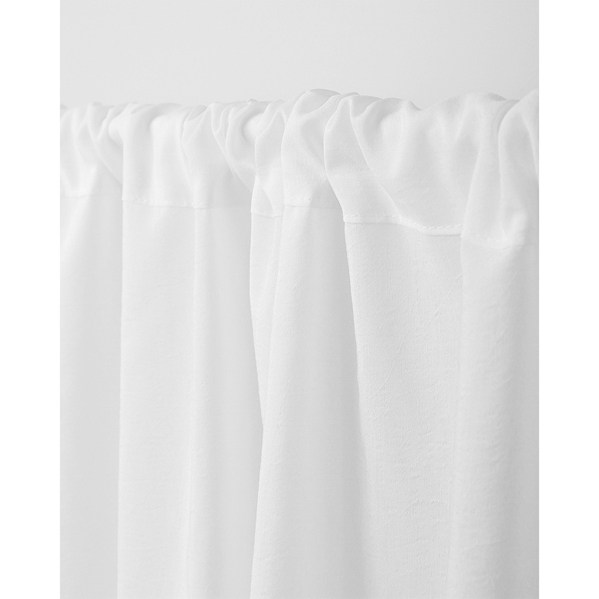 【トリム付きカフェカーテン】ピクシートリムカフェＷＨ　巾90×丈50cm