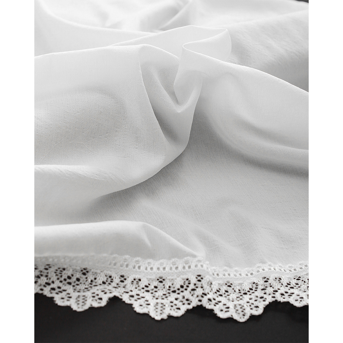 【トリム付きカフェカーテン】ピクシートリムカフェＷＨ　巾142×丈50cm