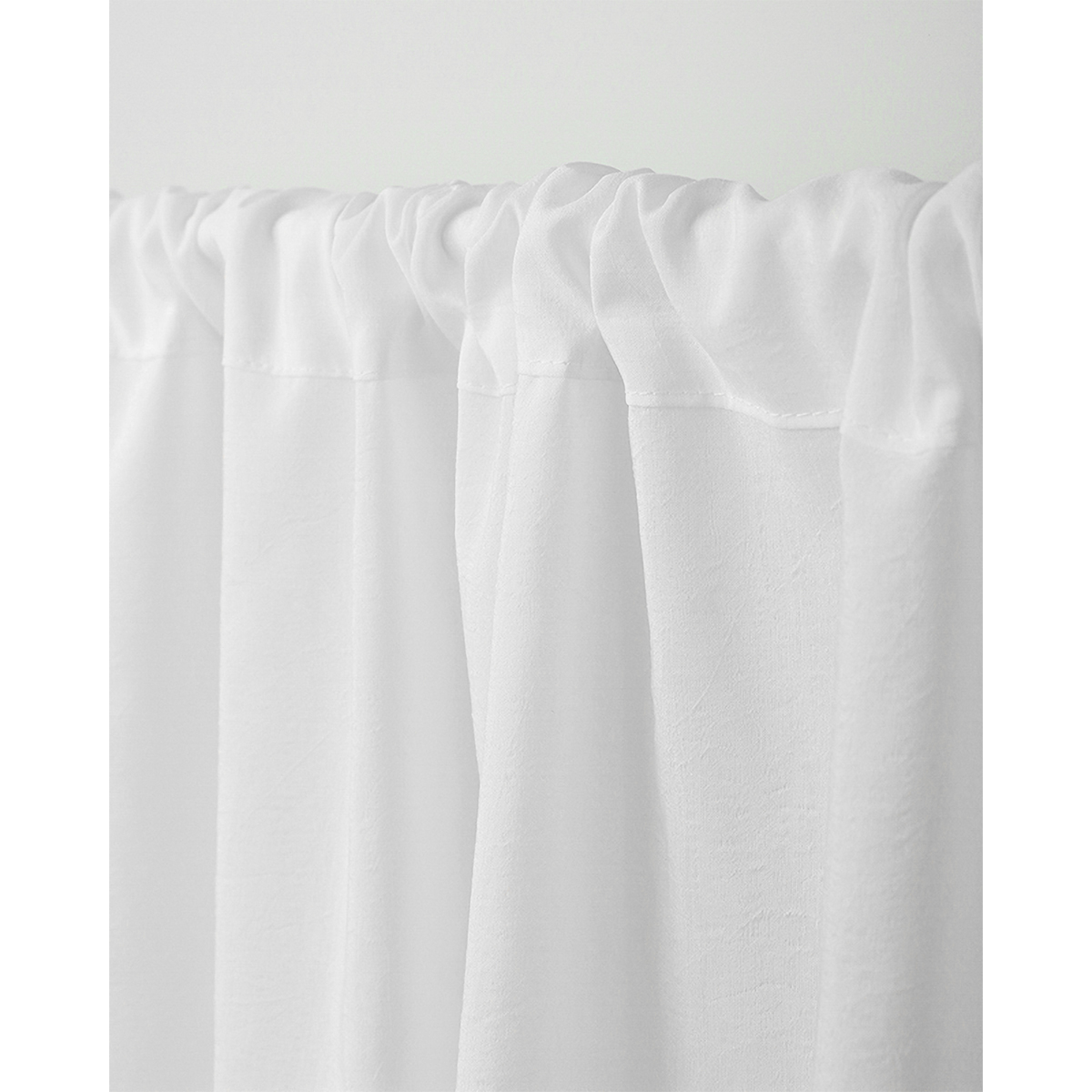 【トリム付きカフェカーテン】ピクシートリムカフェＷＨ　巾142×丈70cm