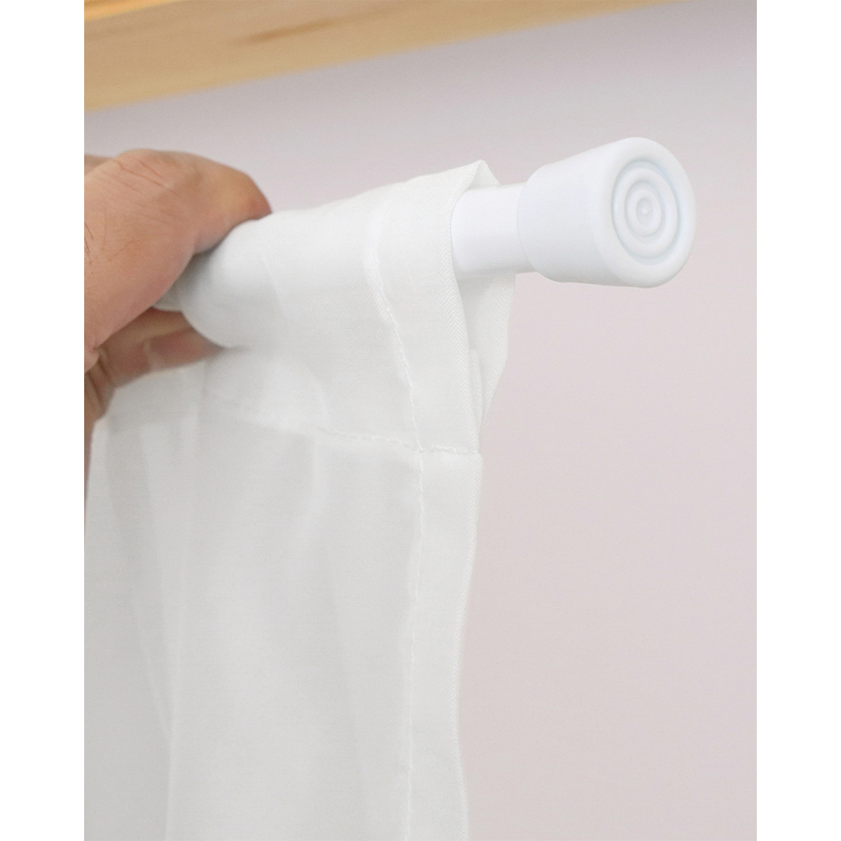 【トリム付きカフェカーテン】プレンボトリムカフェＷＨ　巾42×丈50cm