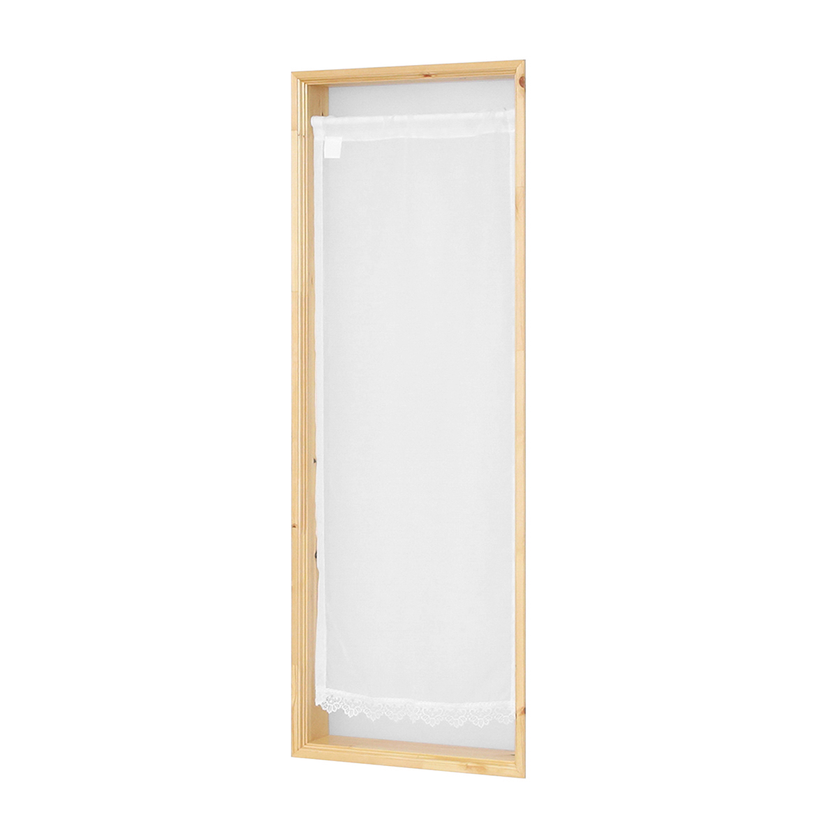 【トリム付きカフェカーテン】プレンボトリムカフェＷＨ　巾42×丈60cm