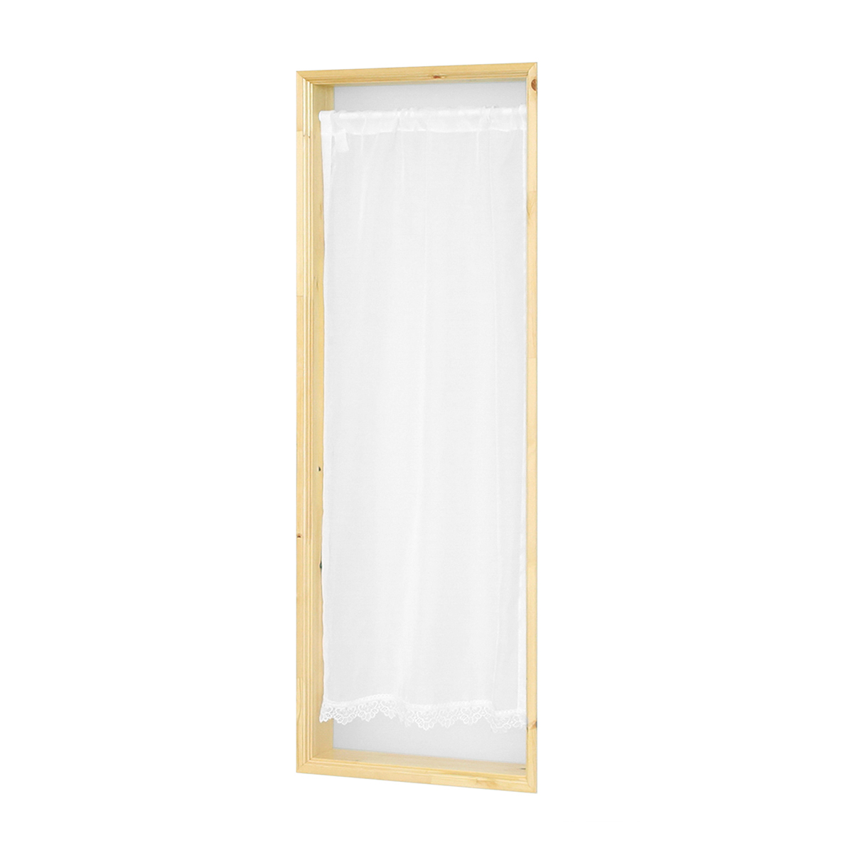 【トリム付きカフェカーテン】プレンボトリムカフェＷＨ　巾60×丈70cm