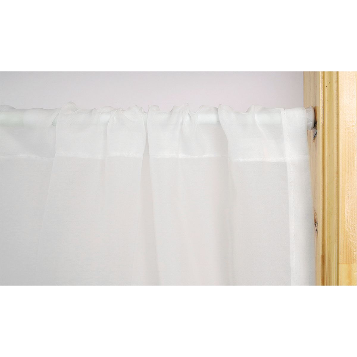 【トリム付きカフェカーテン】プレンボトリムカフェＷＨ　巾60×丈70cm