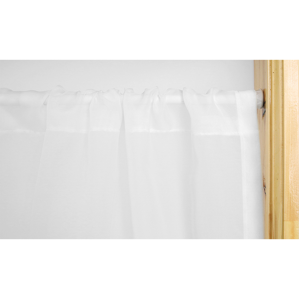 【トリム付きカフェカーテン】プレンボトリムカフェＷＨ　巾142×丈70cm