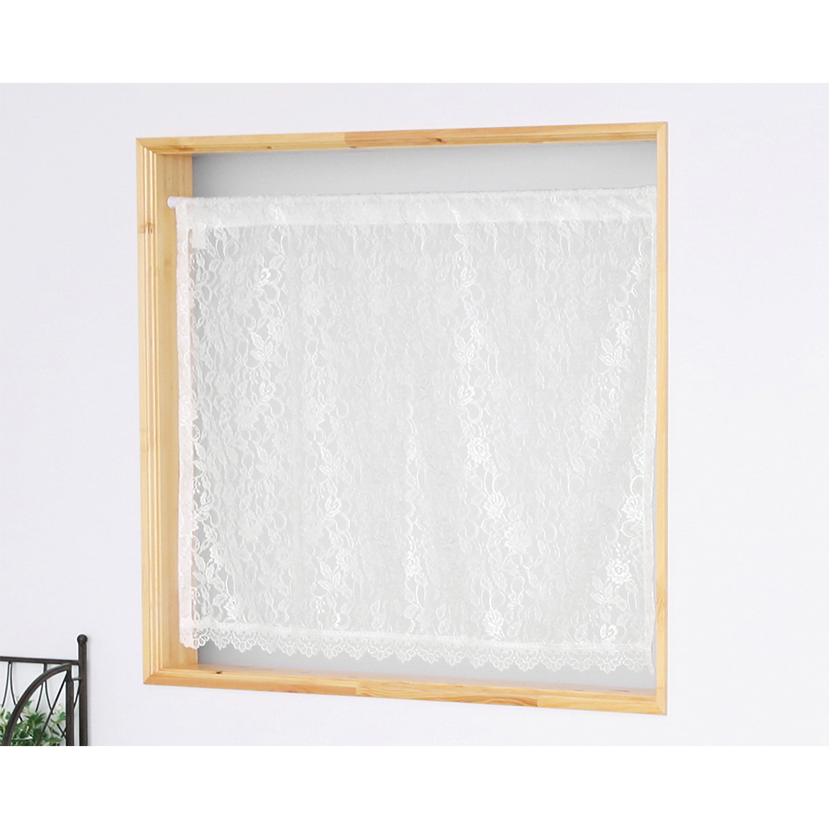 【トリム付きカフェカーテン】ムーブトリムカフェＩＶ　巾90×丈60cm