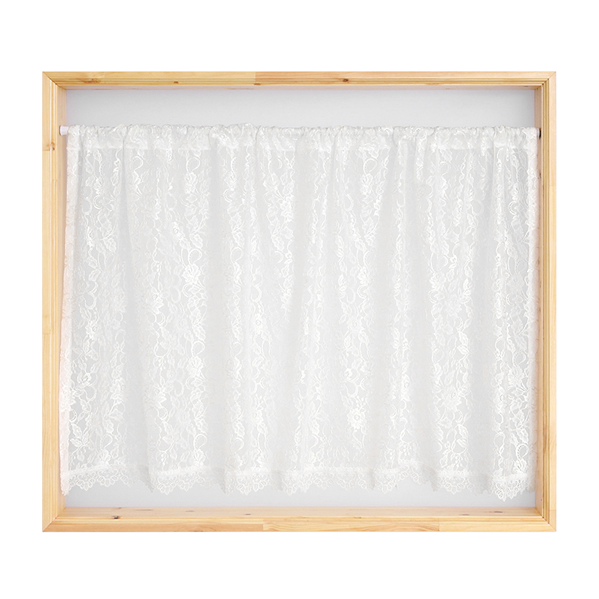 【トリム付きカフェカーテン】ムーブトリムカフェＩＶ　巾142×丈90cm