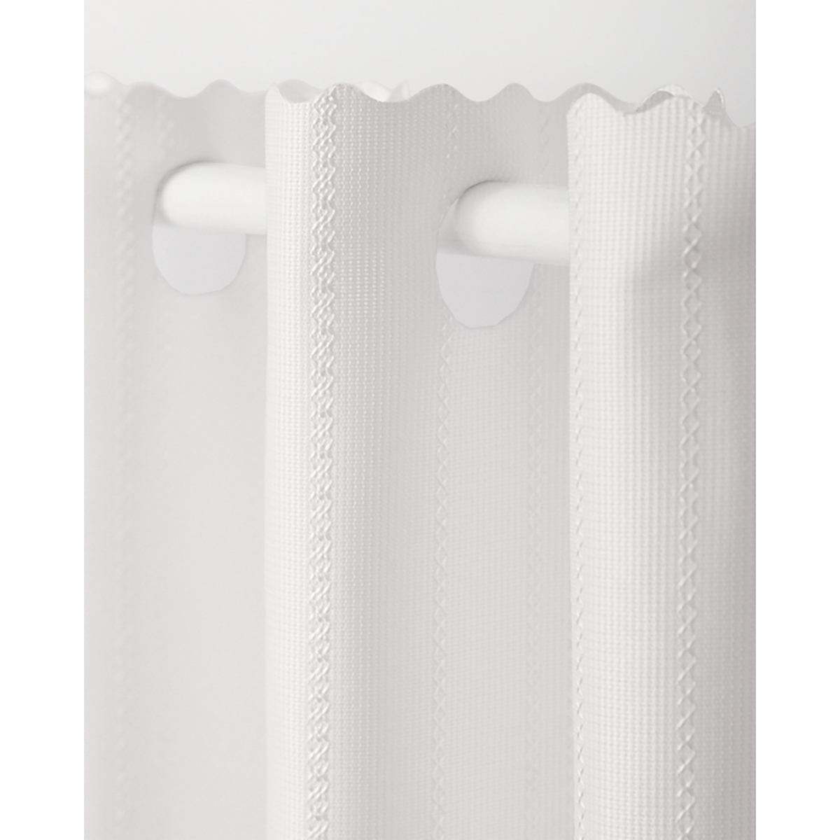 【はっ水防カビカフェカーテン】撥水カフェ　リンダＷＨ　巾90×丈176cm