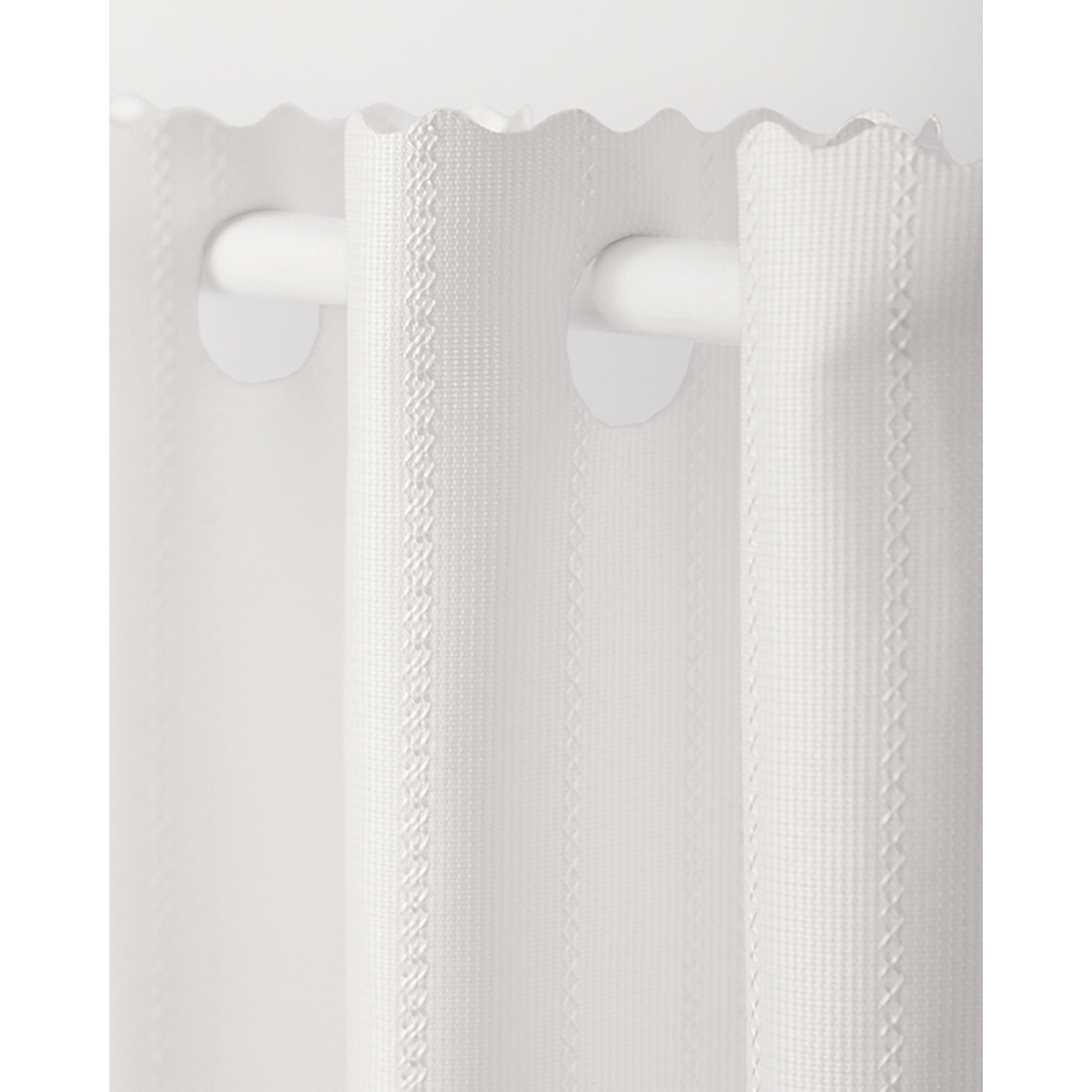 【はっ水防カビカフェカーテン】撥水カフェ　リンダＷＨ　巾145×丈50cm