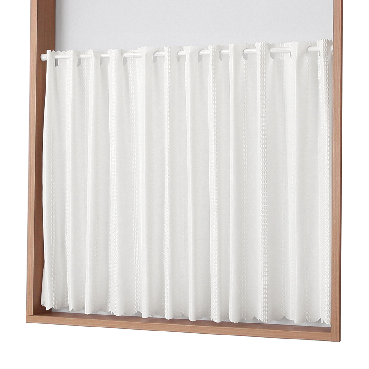 【防炎カフェカーテン】防炎カフェ　エアーＷＨ　巾190×丈90cm